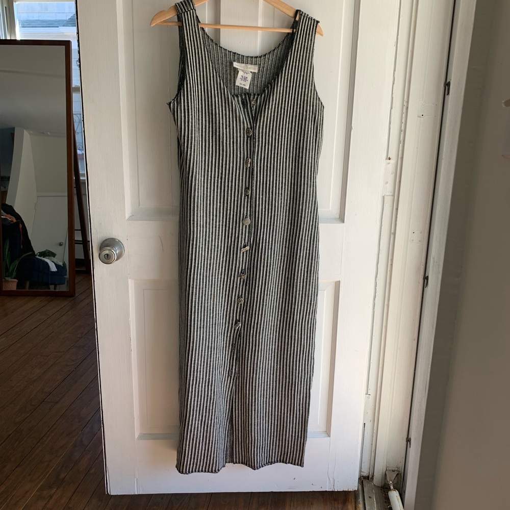Vintage button up maxi dress